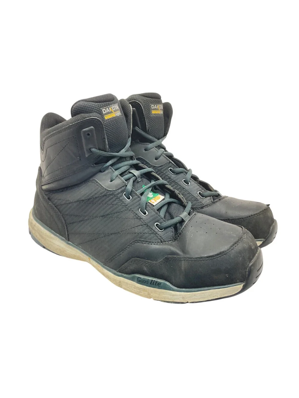 Dakota Men's 3617 Mid-Cut Quad Lite Steel Toe Steel Plate Shoes Black Size 13M